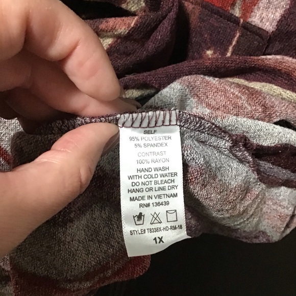 SJS Open Faced Cardigan, Multi Color, 1X - Picture 9 of 12